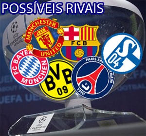Milan pode enfrentar o Bayern, Dortmund, PSG, Schalke, Manchester United ou Barcelona Milan pode enfrentar o Bayern, Dortmund, PSG, Schalke, Manchester United ou Barcelona