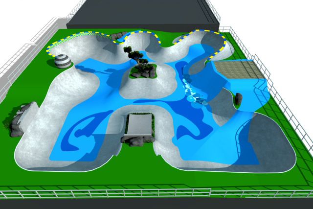 Geral em 3D da área do Park Geral em 3D da área do Park