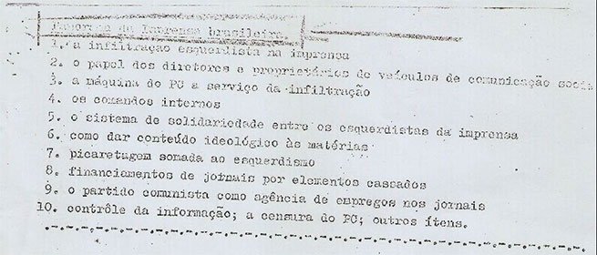 O relatório em detalhes: denúncia de comunistas dentro das redações e a força do Partidão entre os jornalistas