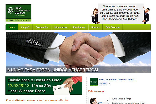 Site da oposição; nele, aparecem mais questionamentos à atual diretoria