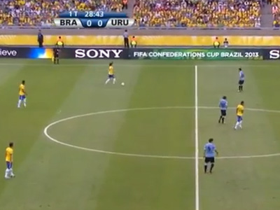 David Luiz tem a bola e após troca de passes entre os defensores... David Luiz tem a bola e após troca de passes entre os defensores...