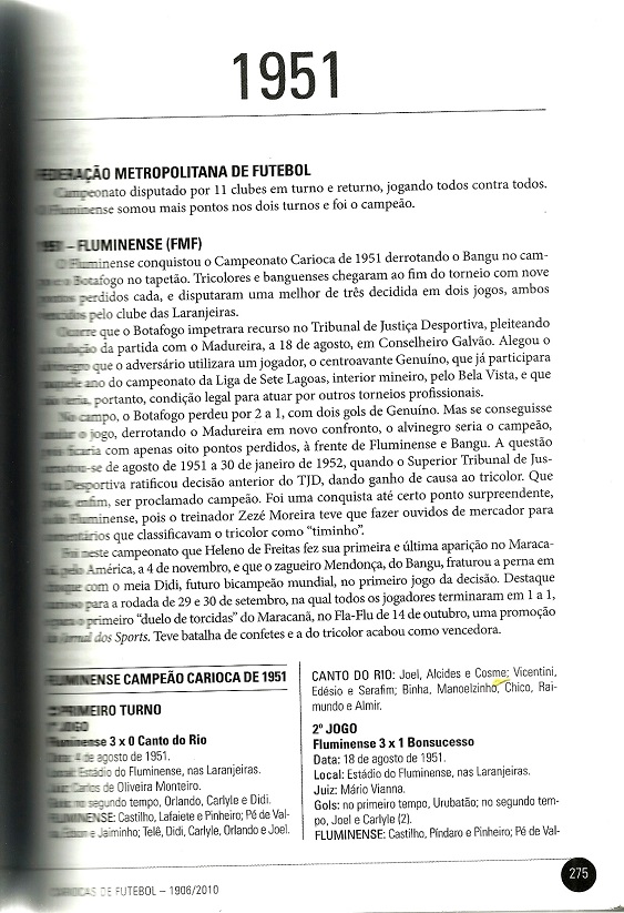 O caso Genuíno no livro Histórias do Campeonato Carioca de Futebol 1906-2010, de Roberto Assaf e Clovis Martins