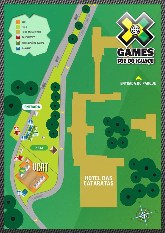 Mapa da Área dos X Games Mapa da Área dos X Games