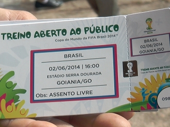 Entrada para treino gratuito da seleção brasileira em Goiânia
