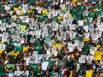 Torcida do Palmeiras durante a partida contra o Boa Esporte, pela 36ª rodada da Série B Torcida do Palmeiras durante a partida contra o Boa Esporte, pela 36ª rodada da Série B