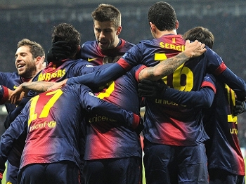 Barcelona já se garantiu na oitavas e pode já assegurar 1º lugar Barcelona já se garantiu na oitavas e pode já assegurar 1º lugar