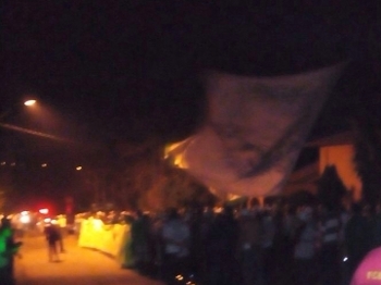 Palmeirenses protestam em Cotia Palmeirenses protestam em Cotia