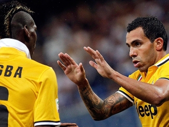 Italiano Sampdoria Juventus Pogba Tevez 24/08/13