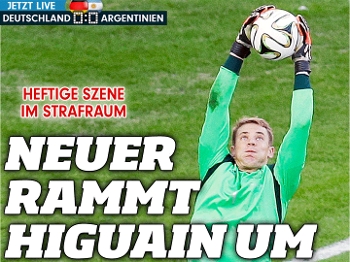 Cena violenta. Neuer para Higuaín Cena violenta. Neuer para Higuaín