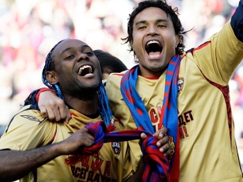 Dudu Cearense Vagner Love Comemoram Título Copa da Rússia CSKA 17/05/2008 Dudu Cearense Vagner Love Comemoram Título Copa da Rússia CSKA 17/05/2008