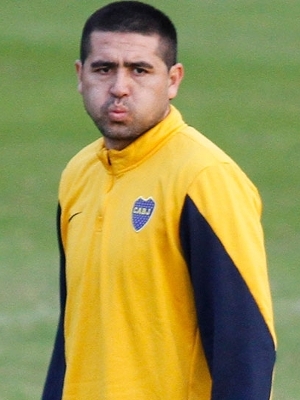Juan Román Riquelme, em treino do Boca Juniors Juan Román Riquelme, em treino do Boca Juniors