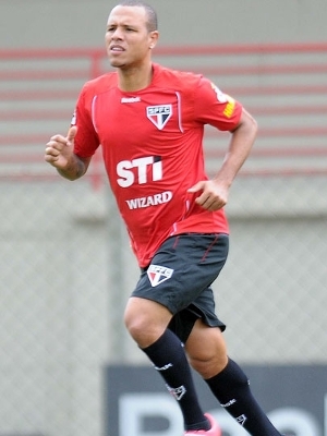 Luis Fabiano durante treino do São Paulo no CT da Barra Funda