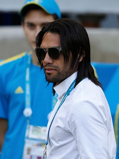 Fora da Copa por lesão, Falcao García foi ao Mineirão para assistir aos seus companheiros