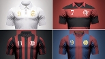 Designer cria versão retrô de camisas de alguns dos principais clubes do mundo