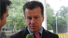 Dunga durante entrevista na sede da CBF, no Rio de Janeiro