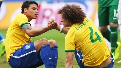 Thiago Silva David Luiz Brasil Sérvia Amistoso Morumbi 06/06/2014