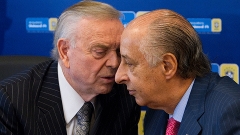 José Maria Marin e Marco Polo Del Nero durante coletiva 