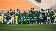 Brasileiro Palmeiras Bahia faixa jogadores 03/08/2014