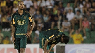 Jogadores do Palmeiras após a goleada por 6 a 2 em Mirassol Jogadores do Palmeiras após a goleada por 6 a 2 em Mirassol