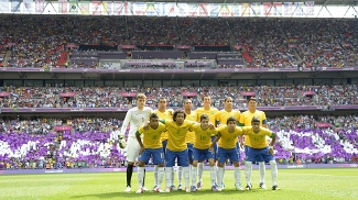 Seleção brasileira na final da Olimpíada de Londres-2012