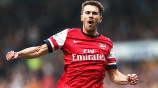 Aaron Ramsey Comemora Gol Arsenal Hull City Campeonato Inglês 20/04/2014