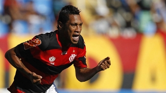 Hernane comemora contra o Quissamã o primeiro gol do Flamengo em 2013 Hernane comemora contra o Quissamã o primeiro gol do Flamengo em 2013