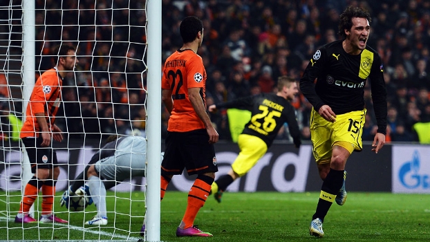 Hummels fez o gol de empate do Dortmund contra o Shakhtar