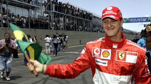 Schumacher fez sua primeira despedida no GP do Brasil, em 2006 Schumacher fez sua primeira despedida no GP do Brasil, em 2006
