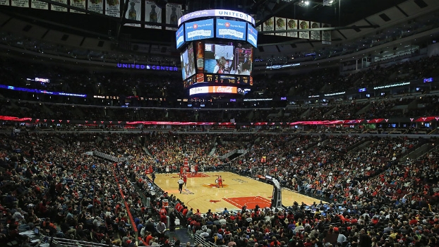 United Center lotado em jogo dos Bulls United Center lotado em jogo dos Bulls