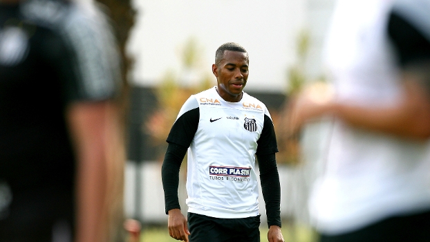Robinho, durante treino do Santos nesta terça-feira Robinho, durante treino do Santos nesta terça-feira