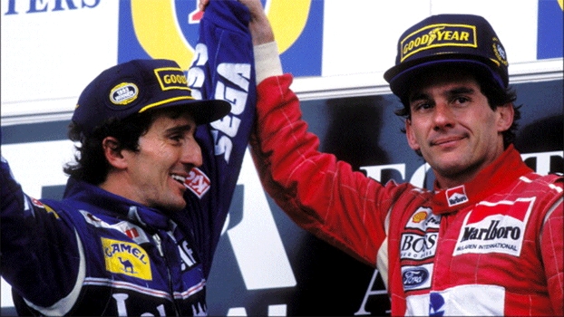 Na Austrália, em 93, Senna e Prost selaram a paz no pódio de Adelaide