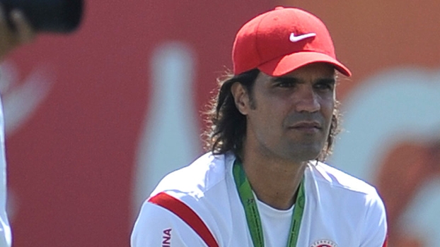 Fernandão, em treino do Internacional Fernandão, em treino do Internacional