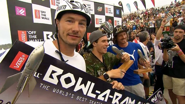 Rune Glifberg, Pedro Barros e Bucky Lasek no pódio no Bowl-A-Rama Rune Glifberg, Pedro Barros e Bucky Lasek no pódio no Bowl-A-Rama