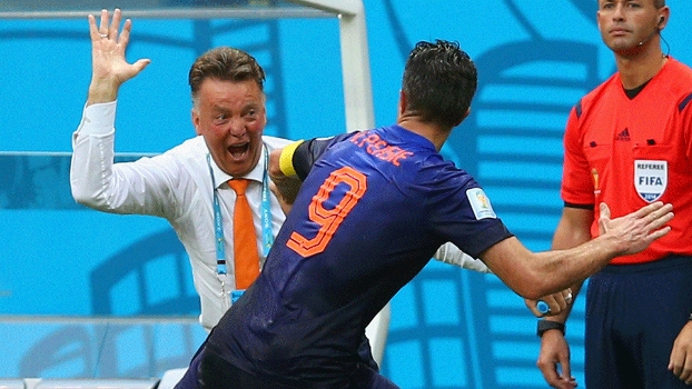 Van Gaal foi ao delírio com o gol de Van Persie