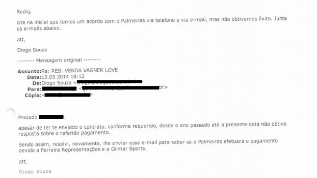 A - Gilmar Rinaldi tem que receber mais de R$ 292 mil do Palmeiras