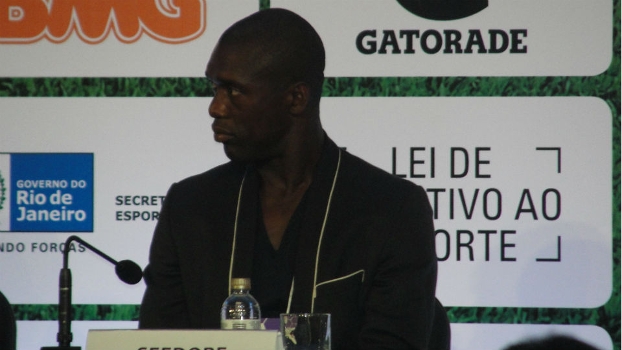 Seedorf durante sua participação no Footecon, no Rio de Janeiro