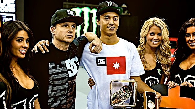 O criador da Liga e o campeão, Rob Dyrdek e Nyjah Huston