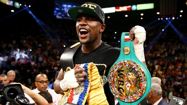 Mayweather é multicampeão do boxe e nunca perdeu uma luta na carreira Mayweather é multicampeão do boxe e nunca perdeu uma luta na carreira