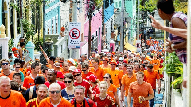 Torcida da Holanda foi 'em peso' para o jogo em Salvador