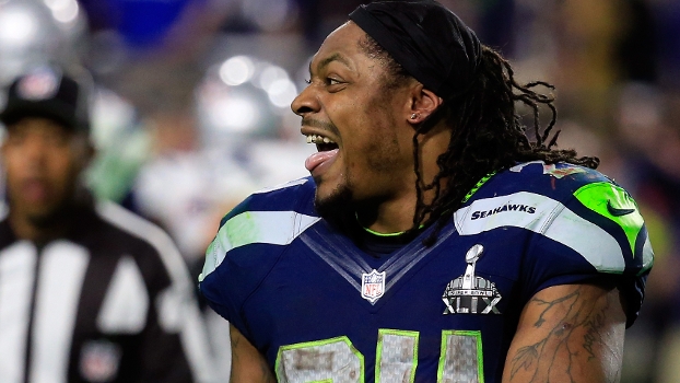 Marshawn Lynch, durante o Super Bowl XLIX