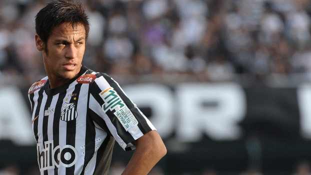 Neymar no jogo contra o Corinthians Neymar no jogo contra o Corinthians