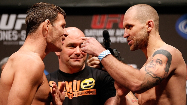 Michael Bisping (ING) vs. Alan Belcher (EUA) - médios Michael Bisping (ING) vs. Alan Belcher (EUA) - médios