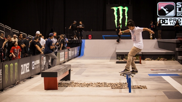 Sean Malto terminou em sexto lugar. Nollie frontside feeble