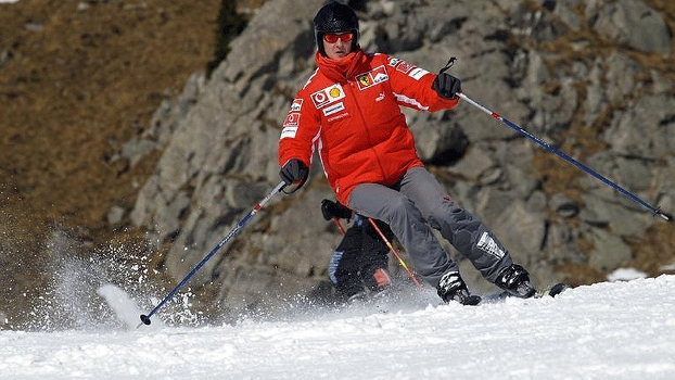 Michael Schumacher Esquiando Madonna Di Campiglio Itália 13/01/05