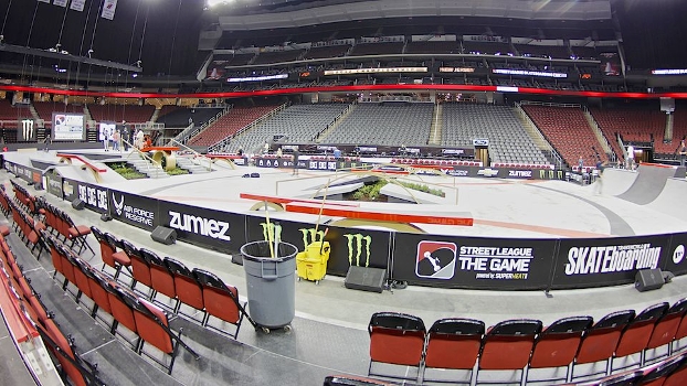 Tudo pronto no Prudential Center Arena para a final da Street League
