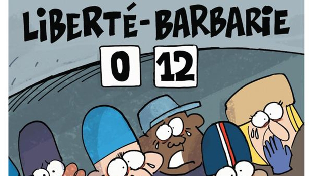 Capa do jornal francês L'Équipe: Liberdade 0 x 12 Barbaridade