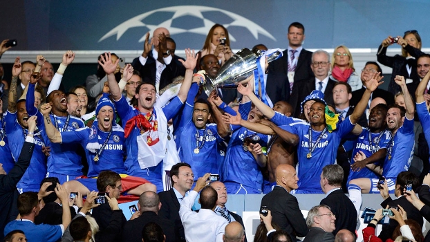 Jogadores do Chelsea festejam conquista da Champions League