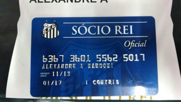 Carteirinha de sócio do Santos falsificada com o nome de Alexandre Nardoni Carteirinha de sócio do Santos falsificada com o nome de Alexandre Nardoni