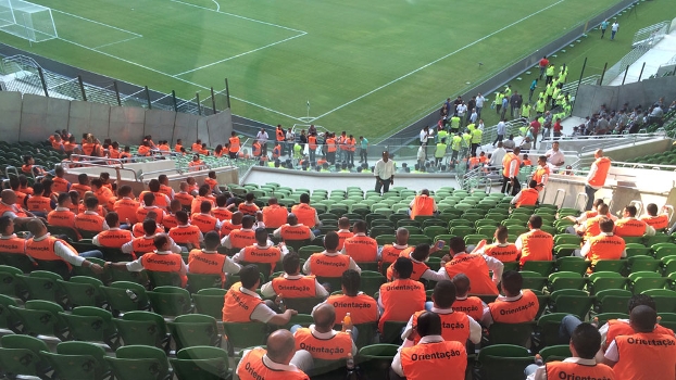 Padrão Fifa: assim como na Copa, estádio do Palmeiras tem orientadores para lugares marcados
