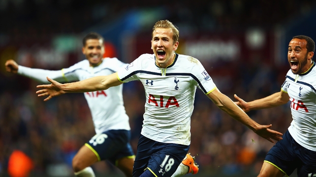 Harry Kane Comemora Gol Tottenham Aston Villa Campeonato Inglês 02/11/2014 Harry Kane Comemora Gol Tottenham Aston Villa Campeonato Inglês 02/11/2014